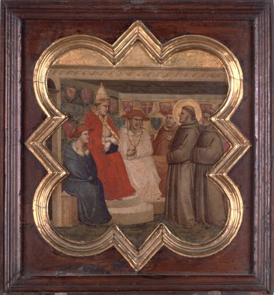 St. Francis before the Pope and Cardinals by Taddeo Gaddi